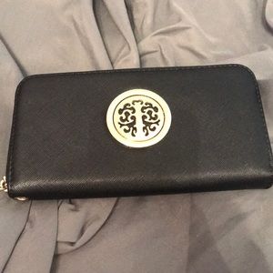 Black and gold wallet